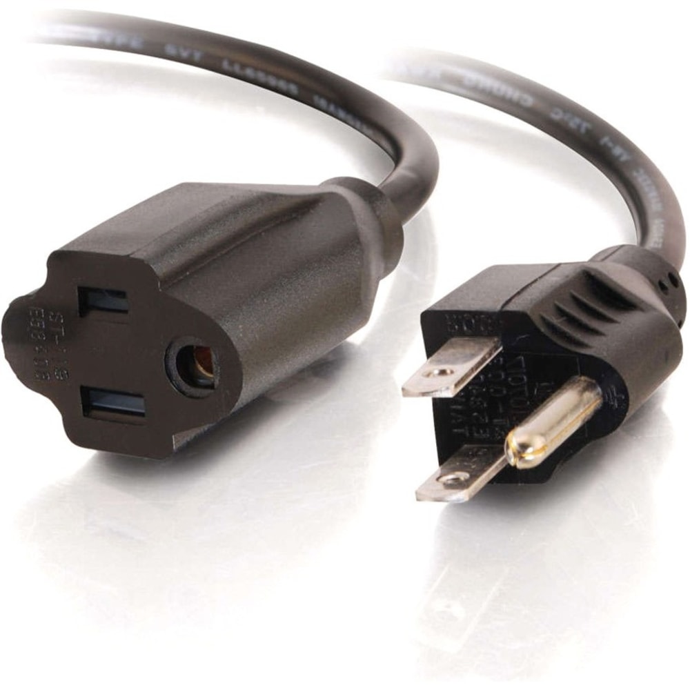 C2G 3ft Power Extension Cord - 18 AWG - NEMA 5-15P to NEMA 5-15R - 3ft 18 AWG Outlet Saver Power Extension Cord (NEMA 5-15P to NEMA 5-15R) - 03114 MPN:03114