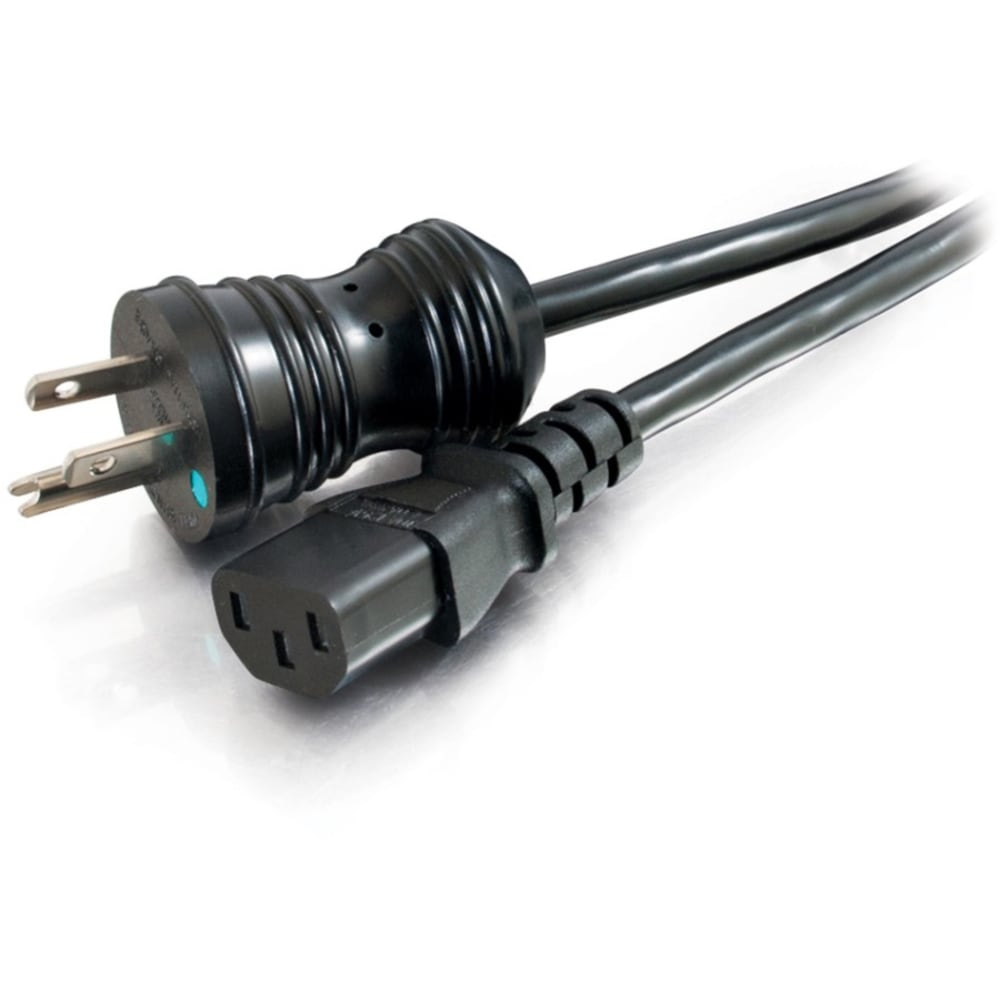 C2G 8ft 16 AWG Coiled Hospital Grade Power Cord (NEMA 5-15P to IEC320C13) - Black - - 48070 MPN:48070