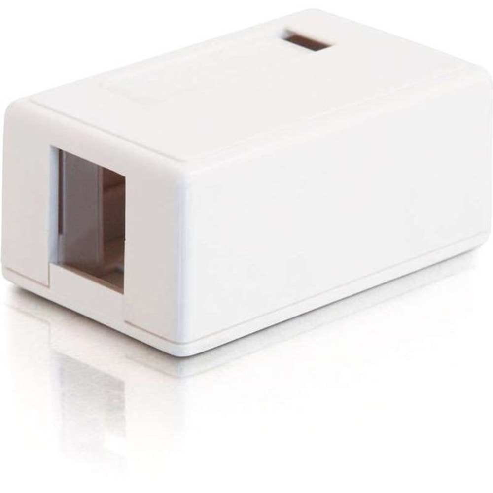 C2G 1-Port Keystone Jack Surface Mount Box - White - 1 x Socket(s) - White MPN:03831