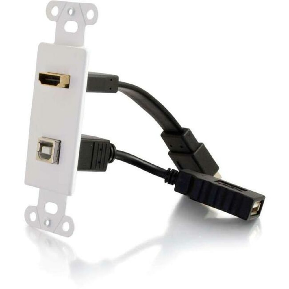 C2G HDMI and USB Pass Through Wall Plate - RJ-45, 110-punchdown MPN:39702