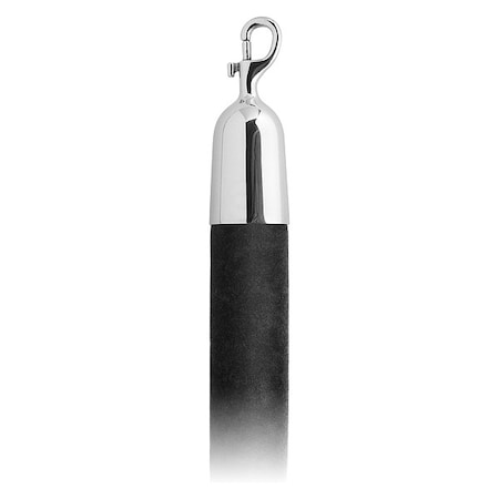 Barrier Rope, Black, Velour, 6 ft. L MPN:40-930161/6BK