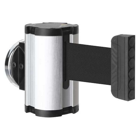 Retractable Belt Barrier, Silver, 10 ft Length, No Legend, Satin Aluminum MPN:50-3010MG/SA/BK