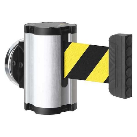 Retractable Belt Barrier, Silver, 10 ft Length, No Legend, Satin Aluminum MPN:50-3010MG/SA/SF