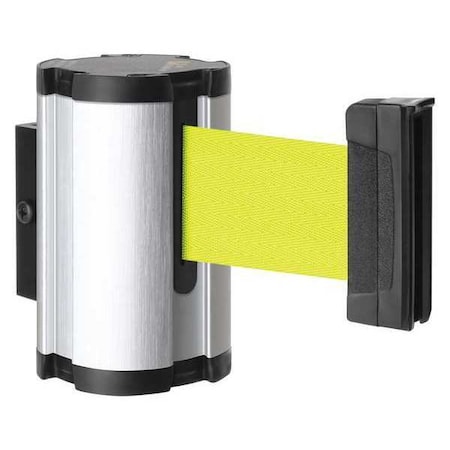 Retractable Belt Barrier, Silver, 10 ft Length, Satin Aluminum MPN:50-3010SA/FY