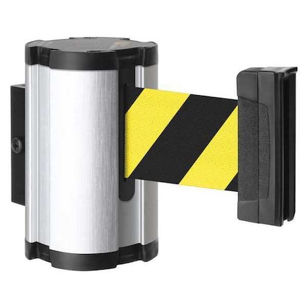 Retractable Belt Barrier, Silver, 10 ft Length, Satin Aluminum MPN:50-3010SA/SF