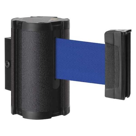 Retractable Belt Barrier, Black, 10 ft Length, Wrinkle MPN:50-3010WB/BL