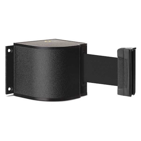 Retractable Belt Barrier, Black, 18 ft Length, Wrinkle MPN:50-3015WB/18/BK