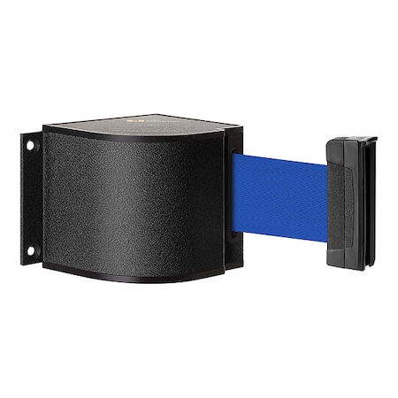 Retractable Belt Barrier, Black, 18 ft Length, Wrinkle MPN:50-3015WB/18/BL
