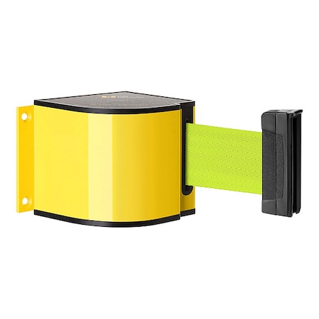 Retractable Belt Barrier, Yellow, 24 ft Length, Powder Coated MPN:50-3015YL/24/FY