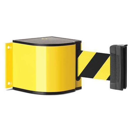 Retractable Belt Barrier, Yellow, 24 ft Length, Powder Coated MPN:50-3015YL/24/SF