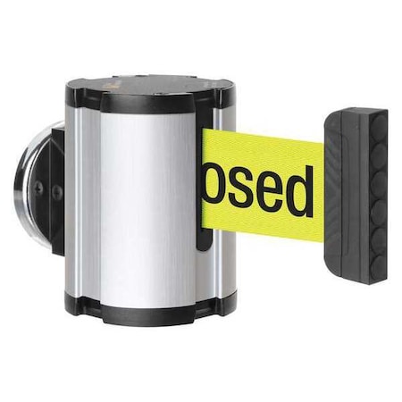 Retractable Belt Barrier, Silver, 15 ft Length, Please Do Not Enter - Temporarily Closed MPN:50-41300MG/SA/FY/F7