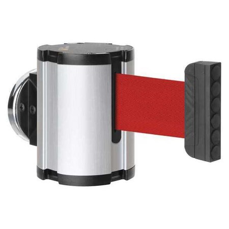 Retractable Belt Barrier, Silver, 15 ft Length, No Legend, Satin Aluminum MPN:50-41300MG/SA/RD