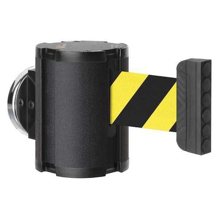 Retractable Belt Barrier, Black, 15 ft Length, No Legend, Textured MPN:50-41300MG/WB/SF