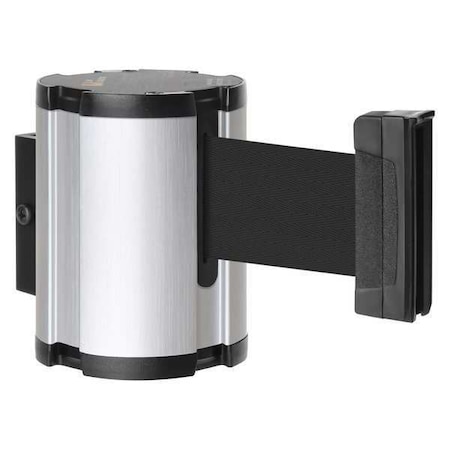 Retractable Belt Barrier, Silver, 15 ft Length, Satin Aluminum MPN:50-41300SA/BK