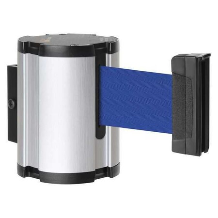 Retractable Belt Barrier, Silver, 15 ft Length, Satin Aluminum MPN:50-41300SA/BL