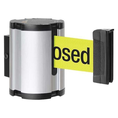 Retractable Belt Barrier, Silver, 15 ft Length, Satin Aluminum MPN:50-41300SA/FY/S7