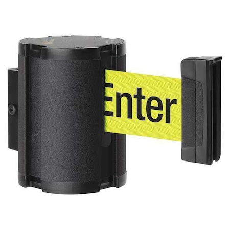 Retractable Belt Barrier, Black, 15 ft Length, Wrinkle MPN:50-41300WB/FY/S6