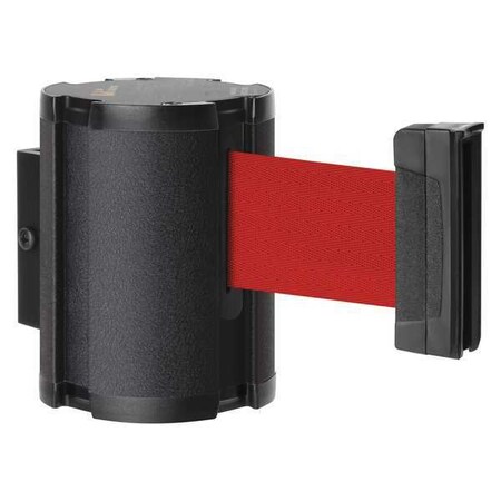 Retractable Belt Barrier, Black, 15 ft Length, Wrinkle MPN:50-41300WB/RD