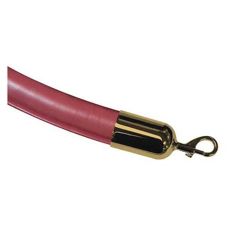 Barrier Rope, 6 ft.L, Plshd Brass Snap End MPN:ROPE-NAUG-43-06/0-2-SNAP-2P