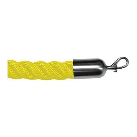 Barrier Rope, 10 ft.L, Satin Chrm Snap End MPN:ROPE-TWST-35-10/0-2-SNAP-1S