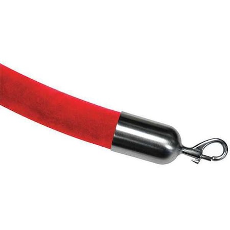 Barrier Rope, Velour, Red, 6 ft. L MPN:ROPE-VELR-22-06/0-2-SNAP-1S