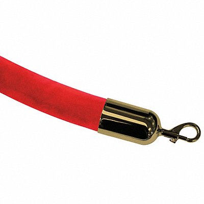 Barrier Rope 1-1/2 In x 6 ft Red MPN:ROPE-VELR-22-06/0-2-SNAP-2P