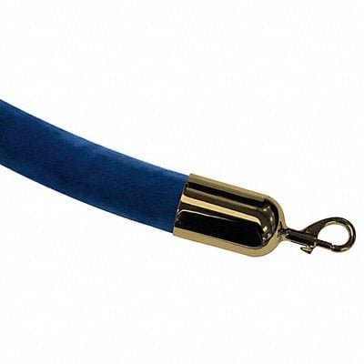 Barrier Rope 1-1/2 In x 6 ft Blue MPN:ROPE-VELR-24-06/0-2-SNAP-2P