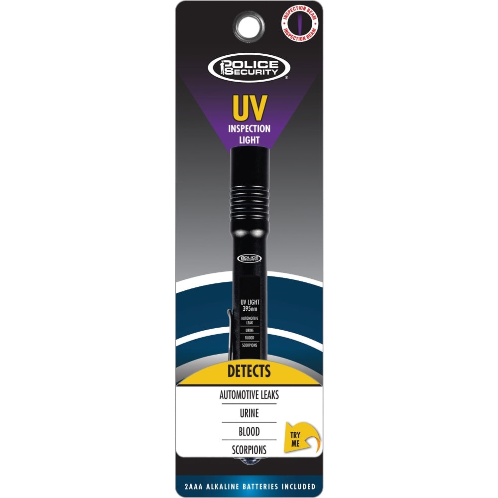 Bostitch Police Security Ultraviolet Inspection Light - AAA - Aluminum - Black MPN:98343