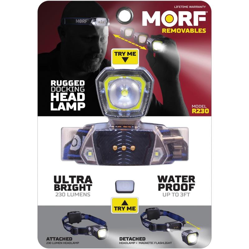 Bostitch Police Security Removable Light Headlamp - AAA - Black, Blue MPN:98575