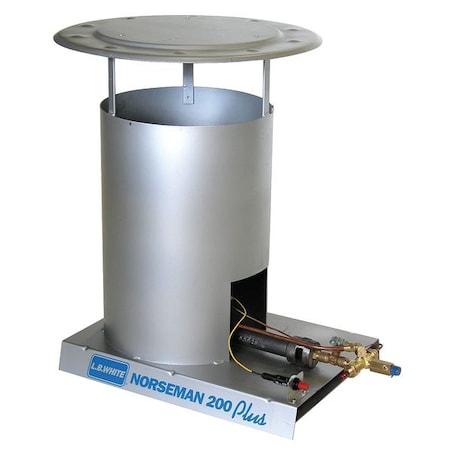 Portable Gas Floor Heater, Liquid Propane, Matchless Piezo, 200, 000 BtuH, 18 in L MPN:900-320C