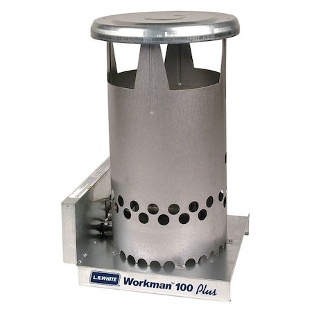 Portable Gas Floor Heater, Natural Gas, Matchless Piezo, 15 in Wx 16 1/2 in L MPN:CV100CZND12001B