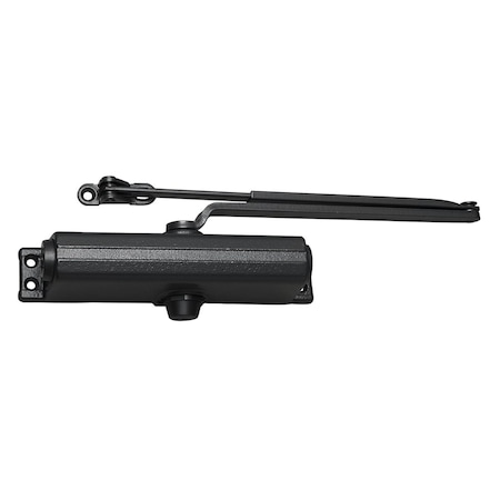 Grade 1 Surface Door Closer, Regular Arm, PA Shoe, 180 Degree, Black Finish, Non-Handed MPN:1261-RW/PA BLACK