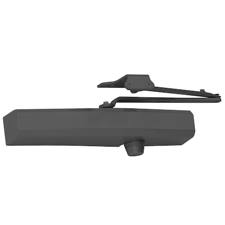 Grade 1 Cast Aluminum Surface Mount Closer, Double Lever Arm with Parallel Bracket, Black Painted MPN:1450-RW/PA BLACK