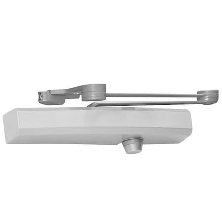Grade 1 Cast Aluminum Surface Mount Closer, Double Lever Arm, Soffit Spring Stop, Aluminum Painted MPN:1450-SCUSH AL