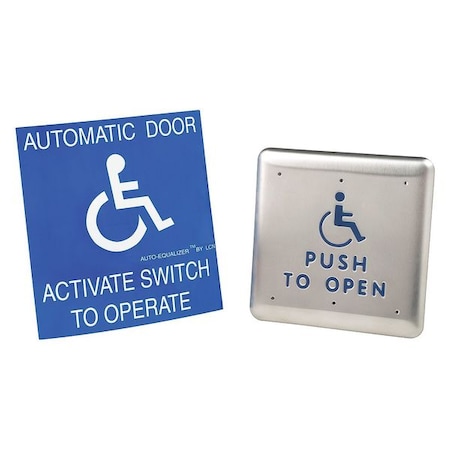 Push Plate Actuator, 4 3/4 x 4 3/4 In MPN:8310-853T