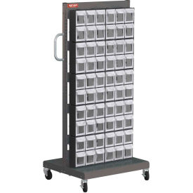 Shuter 1010544 Flip Out Bin Mobile Parts Cart - Single Sided with 60 Bins 1010544