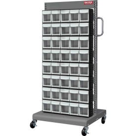 Shuter 1010547 Flip Out Bin Mobile Parts Cart - Double Sided with 80 Bins 1010547