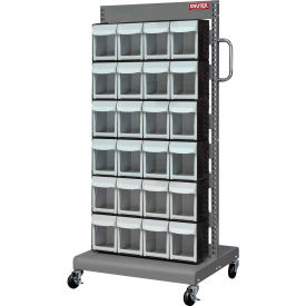 Shuter 1010549 Flip Out Bin Mobile Parts Cart - Double Sided with 48 Bins 1010549
