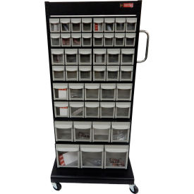 Shuter® Part Cart Single Sided w/ 45 Bins 1200 lb. Capacity 22
