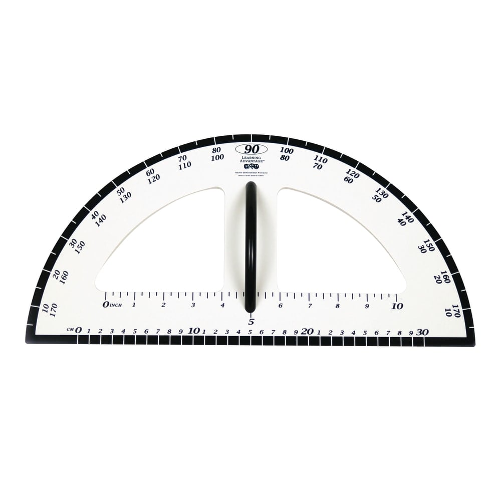 Learning Advantage Dry-Erase Magnetic Protractors, 19in, White/Black, Set Of 2 MPN:CTU7591-2