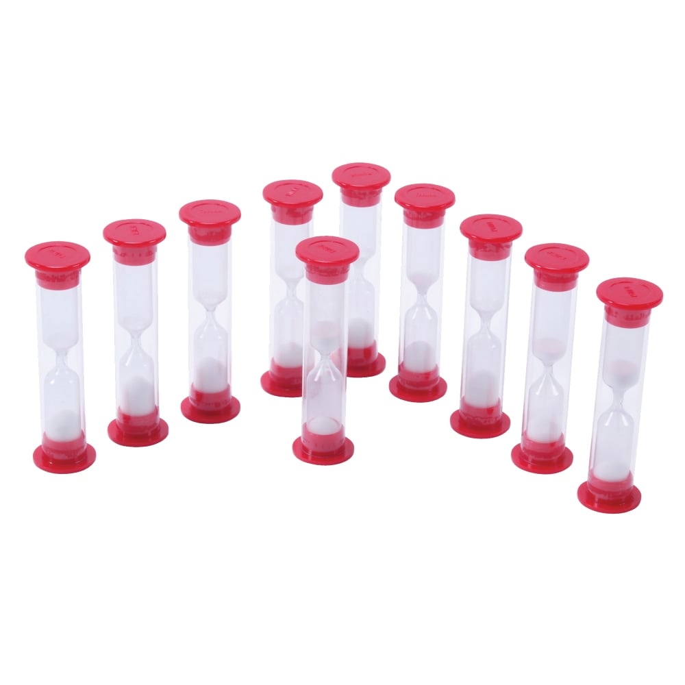 Learning Advantage 1-Minute Sand Timers, Red, Case Of 30 MPN:CTU7656-3