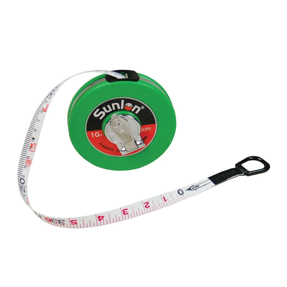 Learning Advantage Fiberglass Wind-Up Tape Measures, 33ft, Green, Pack Of 2 MPN:CTU7610-2