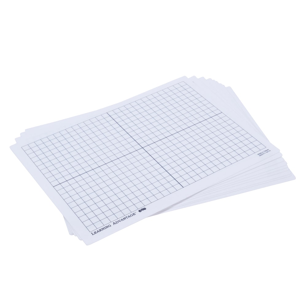 Learning Advantage XY Axis Unframed Dry-Erase Whiteboards, 9in x 12in, Set Of 10 MPN:CTU7854