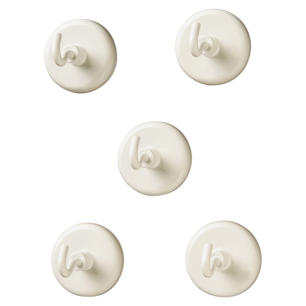 Learning Resources Original Magnetic Hooks - 13 lb (5.90 kg) Capacity - for Pocket Chart, Flip Book, Hall Pass, Decoration - White - 5 / Pack MPN:LER2698