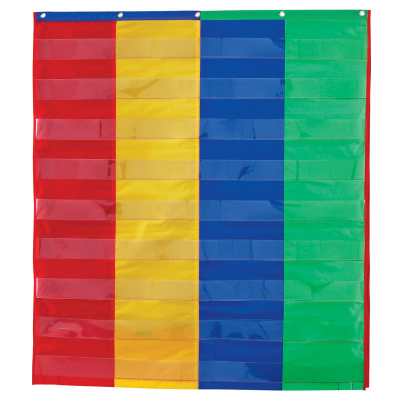 Learning Resources 2- And 4-Column Double-Sided Pocket Chart, 38in x 30in, Multicolor, Grade 1 - Grade 3 MPN:LER2382