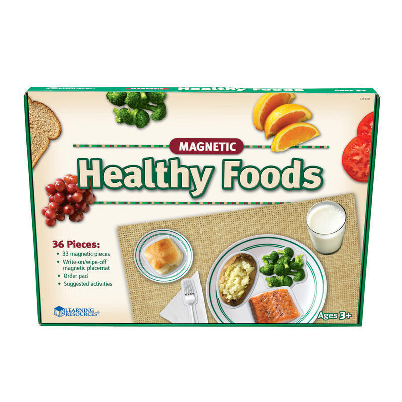 Learning Resources Pretend & Play Magnetic Healthy Foods Set, Assorted Colors, Grades Pre-K - 2 MPN:LER0497