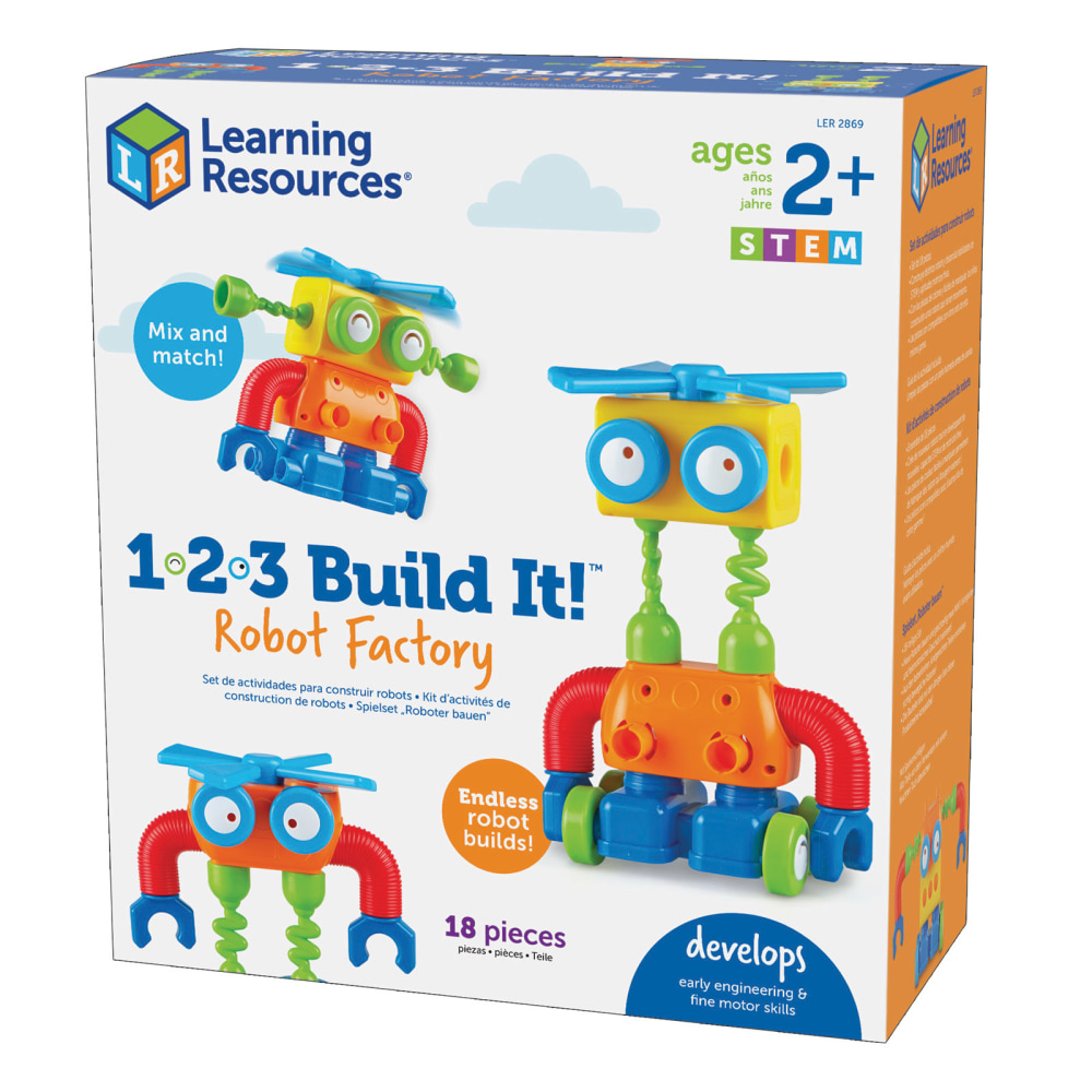 Learning Resources 1-2-3 Build It! Robot Factory, 18 Pieces MPN:LER2869