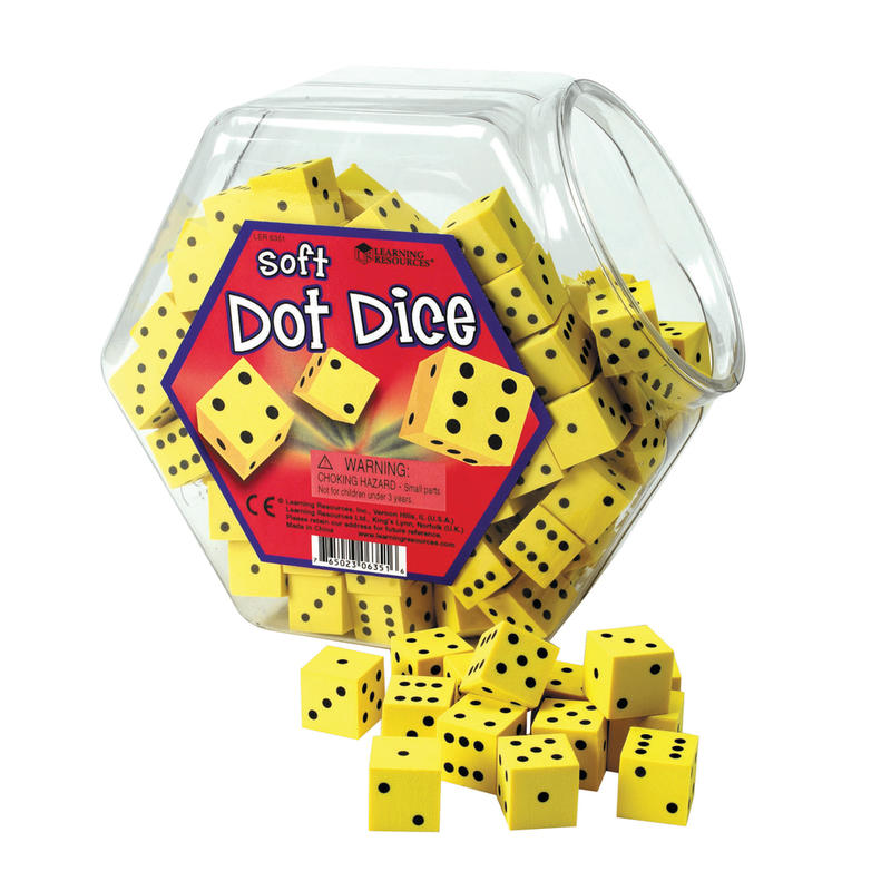 Learning Resources Hands-On Soft Dot Dice, Pack Of 200 MPN:LER6351