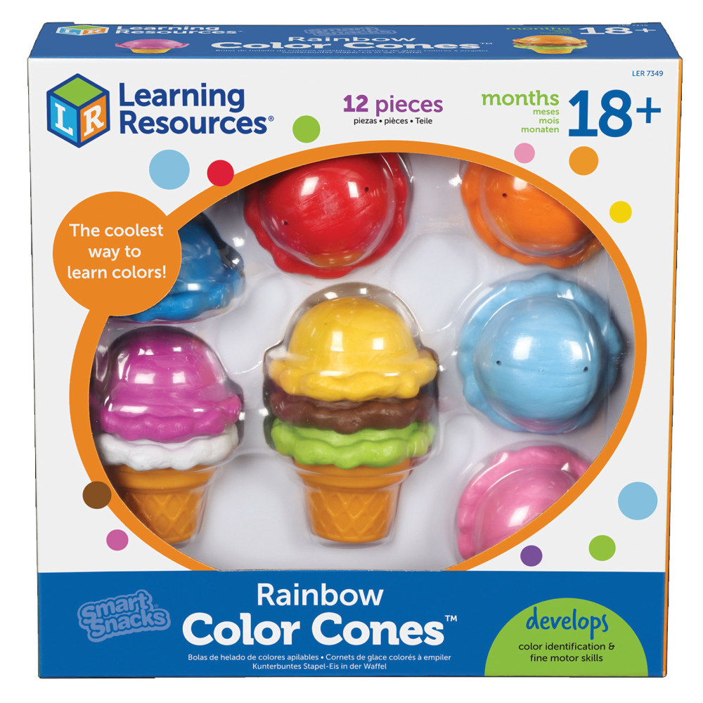 Learning Resources Smart Snacks Rainbow Color Cones MPN:LER7349