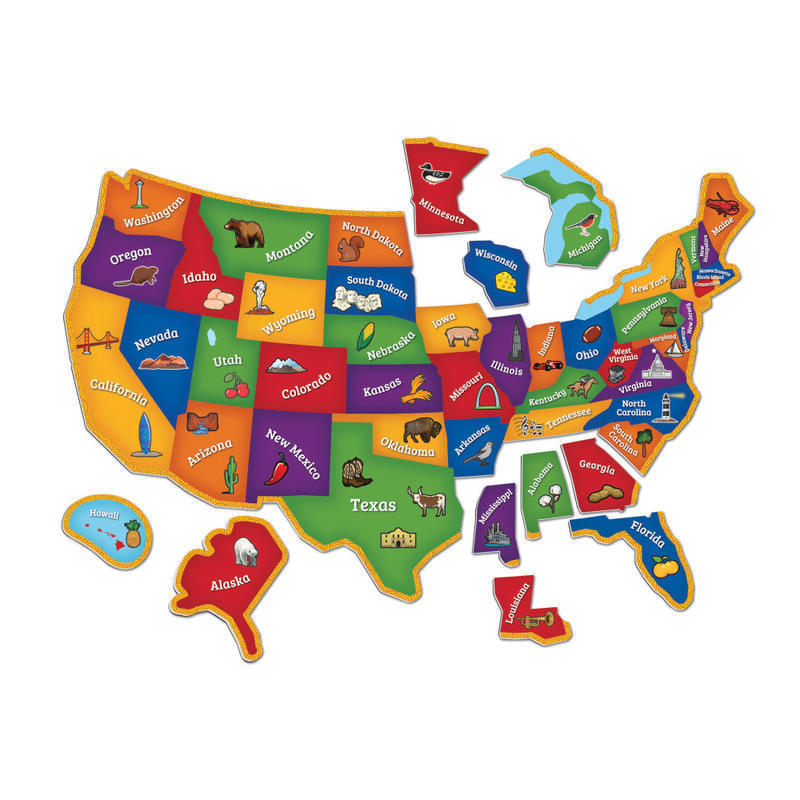 Learning Resources Magnetic U.S. Map Puzzle, Pre-K - Grade 4 MPN:LER7714